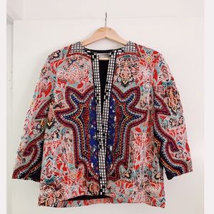 Zara Multicolor Embroidered Jacket with Beading